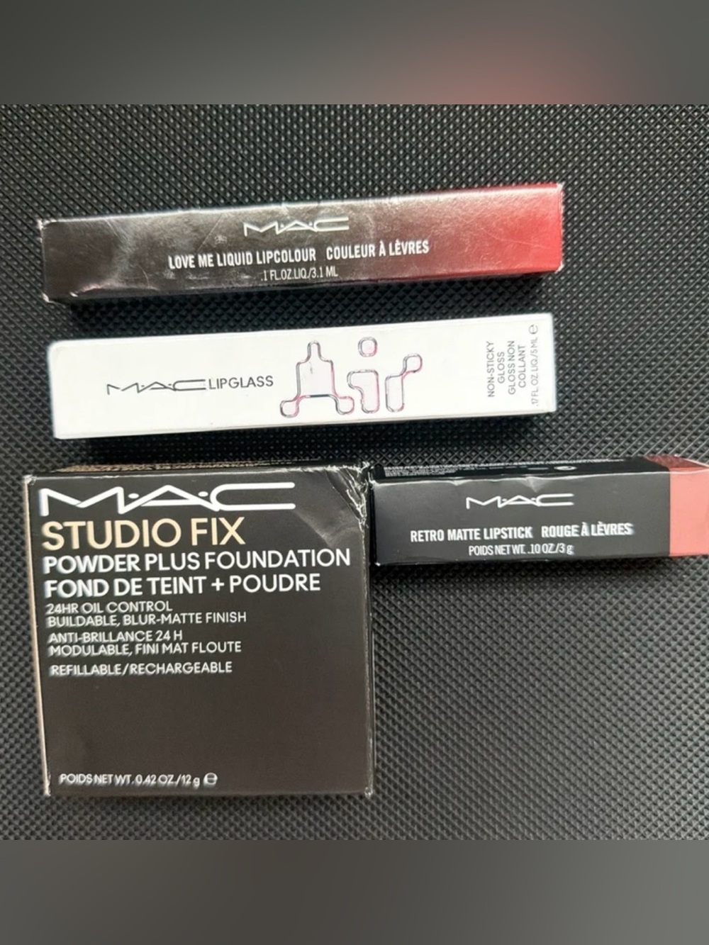 MAC Cosmetics Lipstick & Lipglass Set in Black and White Packaging